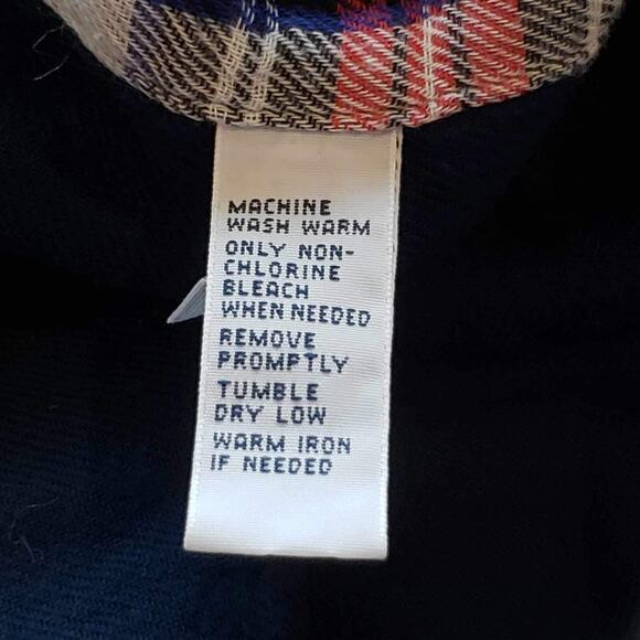 Polo Ralph Lauren Shirt Men's Medium Lined Flannel Red Plaid Long Sleeve Button - Picture 8 of 9